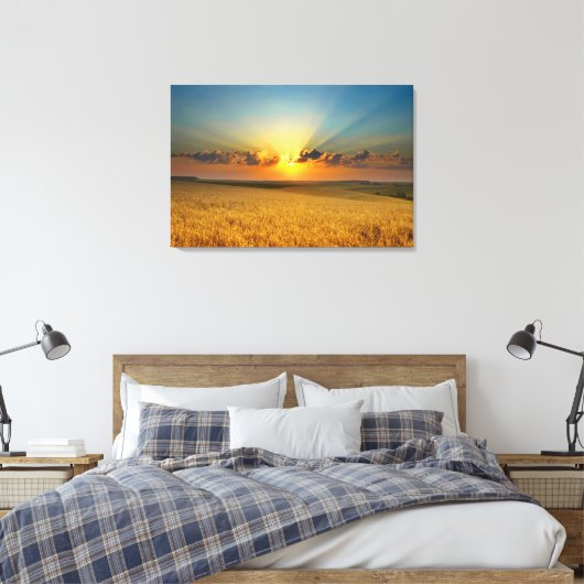 Majestic Wheat fields View Leinwanddruck (Insitu (Schlafzimmer))