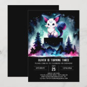 Majestic Whimsical Cat Einladung (Vorne/Hinten)