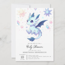 Majestic Whimsical Dragon Baby Dusche