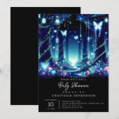 Majestic Whimsical Enchanted Forest Baby Shower Einladung (Vorne/Hinten)