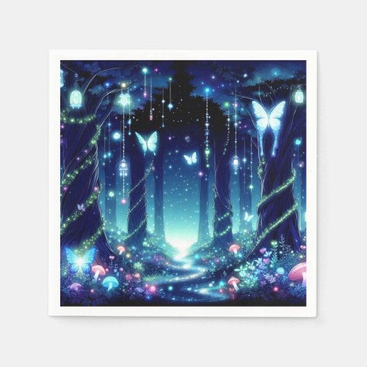 Majestic Whimsical Enchanted Forest Baby Shower Serviette (Vorderseite)