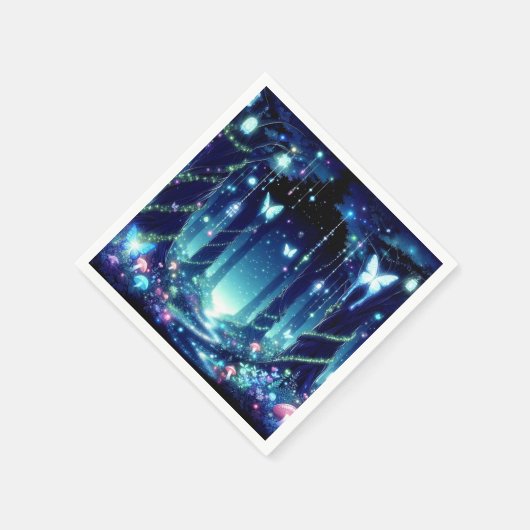 Majestic Whimsical Enchanted Forest Baby Shower Serviette (Ecke)