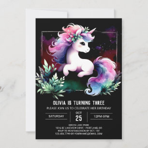 Majestic Whimsical Horse zum Geburtstag Einladung