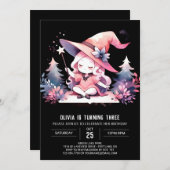 Majestic Whimsical Wizard Geburtstag Einladung (Vorne/Hinten)