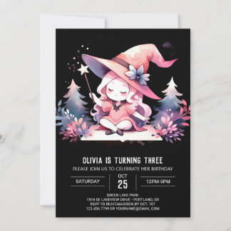 Majestic Whimsical Wizard Geburtstag Einladung