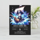 Majestic Whimsy Pirate Einladung (Stehend Vorderseite)