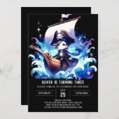 Majestic Whimsy Pirate Einladung (Vorne/Hinten)