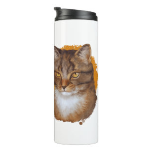 Majestic Whiskys — Portrait "Golden Gaze Cat" Thermosbecher