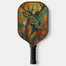 Majestic Whispers-Abstract Deer in Bloom Pickleball Schläger