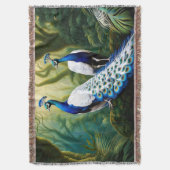 Majestic White and Blue Peacock in Forest Decke (Vorderseite Vertikal)