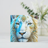Majestic White and Gold Lion (Stehend Vorderseite)