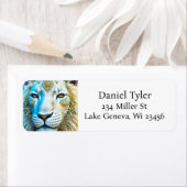 Majestic White and Gold Lion (Insitu)