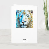 Majestic White and Gold Lion Blank Karte (Rückseite)
