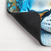 Majestic White and Gold Lion Mousepad (Ecke)