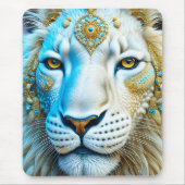 Majestic White and Gold Lion Mousepad (Vorne)