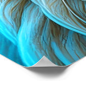 Majestic White and Gold Lion Poster (Ecke)