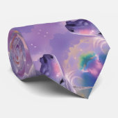 Majestic White Einicorn Rainbow Glitzer Glitzern Krawatte (Gerollt)