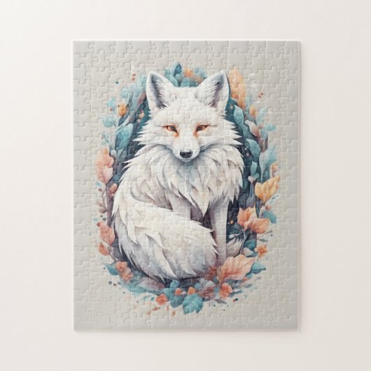 Majestic White Fox Puzzle (Vertikal)