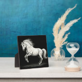 Majestic White Horse Tabletop Plaque Fotoplatte (InSitu)