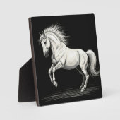 Majestic White Horse Tabletop Plaque Fotoplatte (Vorderseite)
