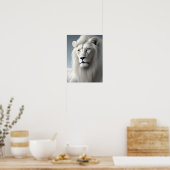 Majestic White Lion Art Poster (Küche)
