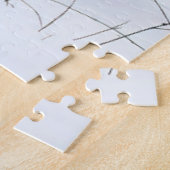 Majestic White Lion im Winter Wonderland Design Puzzle (Seite)