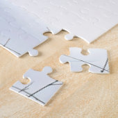 Majestic White Lion im Winter Wonderland Design Puzzle (Seite)