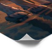 Majestic White Lion mit Blue Eyes Poster (Ecke)