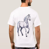 Majestic White Stallion - Ein Symbol der Freiheit T-Shirt (Rückseite)