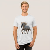 Majestic White Stallion Tri-Blend Shirt (Vorderseite voll)