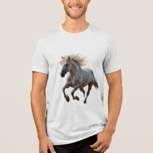 Majestic White Stallion Tri-Blend Shirt