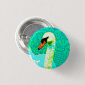 Majestic White Swan Head Button (Vorne & Hinten)