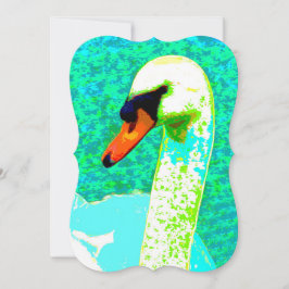 Majestic White Swan Head Karte