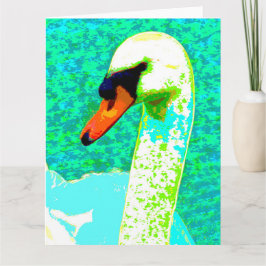 Majestic White Swan Head Karte