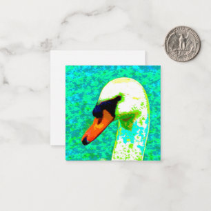 Majestic White Swan Head Mitteilungskarte