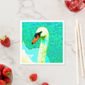 Majestic White Swan Head Serviette (Beispiel)