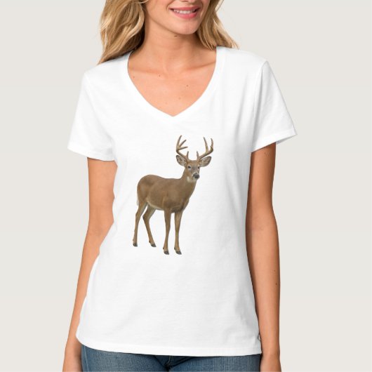 MAJESTIC WHITE-TAILED DEER. SAMER BRASIL T-Shirt (Vorderseite)