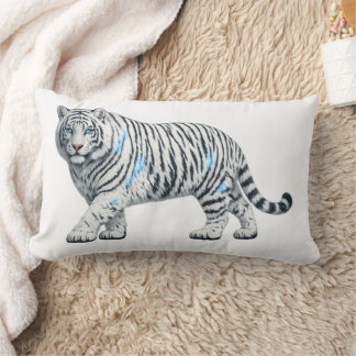 Majestic White Tiger Artistic Lumbar Throw Pillow Lendenkissen