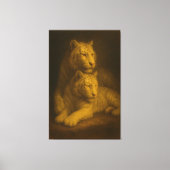 Majestic White Tiger Couple – Fine Art Canvas Leinwanddruck (Vorderseite)