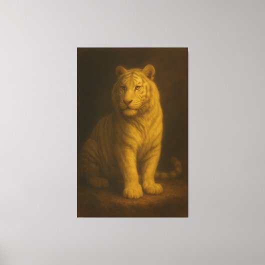 Majestic White Tiger – Fine Art Canvas Print Leinwanddruck (Vorderseite)