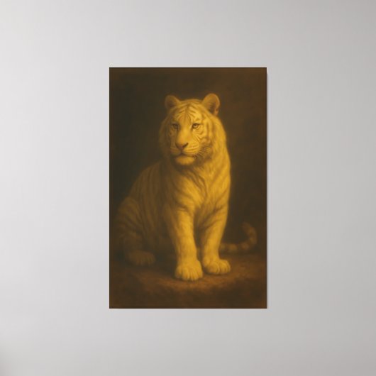 Majestic White Tiger – Fine Art Canvas Print Leinwanddruck (Vorderseite)