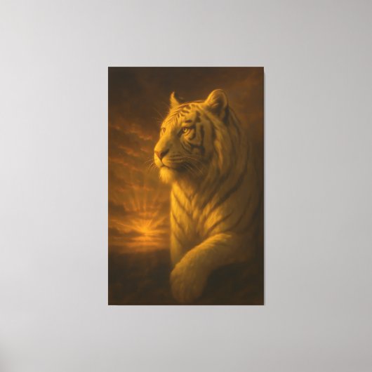Majestic White Tiger – Fine Art Leinwanddruck (Vorderseite)