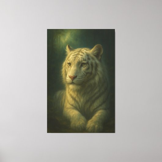 Majestic White Tiger – Fine Art Leinwanddruck (Vorderseite)