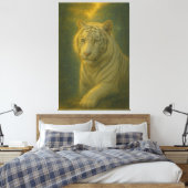 Majestic White Tiger – Fine Art Leinwanddruck (Insitu (Schlafzimmer))