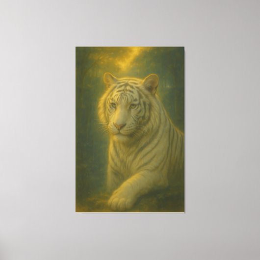 Majestic White Tiger – Fine Art Leinwanddruck (Vorderseite)