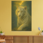 Majestic White Tiger – Fine Art Leinwanddruck (Insitu (Wohnzimmer))