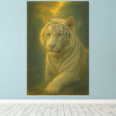 Majestic White Tiger – Fine Art Leinwanddruck (Insitu (Holzboden))