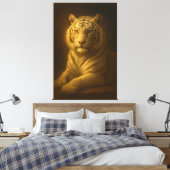 Majestic White Tiger – Fine Art Portrait Canvas Pr Leinwanddruck (Insitu (Schlafzimmer))