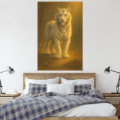Majestic White Tiger – Fine Art Portrait Leinwanddruck (Insitu (Schlafzimmer))