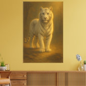 Majestic White Tiger – Fine Art Portrait Leinwanddruck (Insitu (Wohnzimmer))